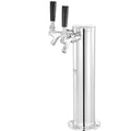 Kegerator Tower Kit Dual Taps Stainless Steel Beer Dispenser W21.8