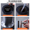 Dual Tap Beer Kegerator Tower Kit Stainless Steel Self-Closing