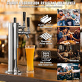 VEVOR Triple Tap Stainless Steel Beer Tower Kegerator Dispenser Kit