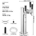 VEVOR Triple Tap Stainless Steel Beer Tower Kegerator Dispenser Kit