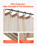 Gazebo Netting 10x10ft 4-Panel Midge Mesh Zipper Curtain Patio Screen