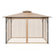 Gazebo Netting 10x12ft 4-Panel Mesh Sidewall Curtain Double Zipper
