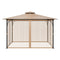 Gazebo Netting 10x12ft 4-Panel Mesh Curtain Sidewall Midge Net Double Zip