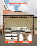 Gazebo Netting 10x12ft 4-Panel Mesh Curtain Sidewall Midge Net Double Zip