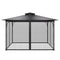 Gazebo Netting 12x12 4-Panel Midge Mesh Net Patio Canopy Curtain Zipp