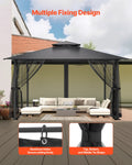 Gazebo Netting 12x12 4-Panel Midge Mesh Net Patio Canopy Curtain Zipp