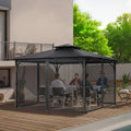 Gazebo Netting 12x12 4-Panel Midge Mesh Net Patio Canopy Curtain Zipp
