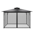 Gazebo Netting 12x12 4-Panel Midge Mesh Net Patio Canopy Curtain Zipp