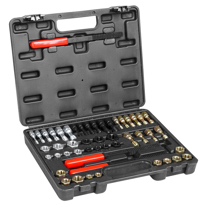 Thread Chaser Set 49-Piece UNC UNF Metric Rethreading Tool Kit Taps