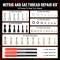 Thread Chaser Set 49-Piece UNC UNF Metric Rethreading Tool Kit Taps