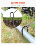 Rebar Stakes 10mm 16-Pack Galvanized Steel Ground Anchors Tent