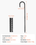 Rebar Stakes 10mm 406.4mm Galvanized 24-Pack Ground Anchors