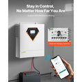 Hybrid Solar Inverter, 3500W, All in One Pure Sine Wave Power Inverter Charger, 220V AC, with Built-in 100A MPPT Solar Charger Controller, for Off-Grid System Lead Acid Lithium Battery