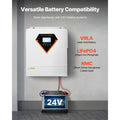 Hybrid Solar Inverter, 3500W, All in One Pure Sine Wave Power Inverter Charger, 220V AC, with Built-in 100A MPPT Solar Charger Controller, for Off-Grid System Lead Acid Lithium Battery