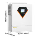 Hybrid Solar Inverter, 3500W, All in One Pure Sine Wave Power Inverter Charger, 220V AC, with Built-in 100A MPPT Solar Charger Controller, for Off-Grid System Lead Acid Lithium Battery