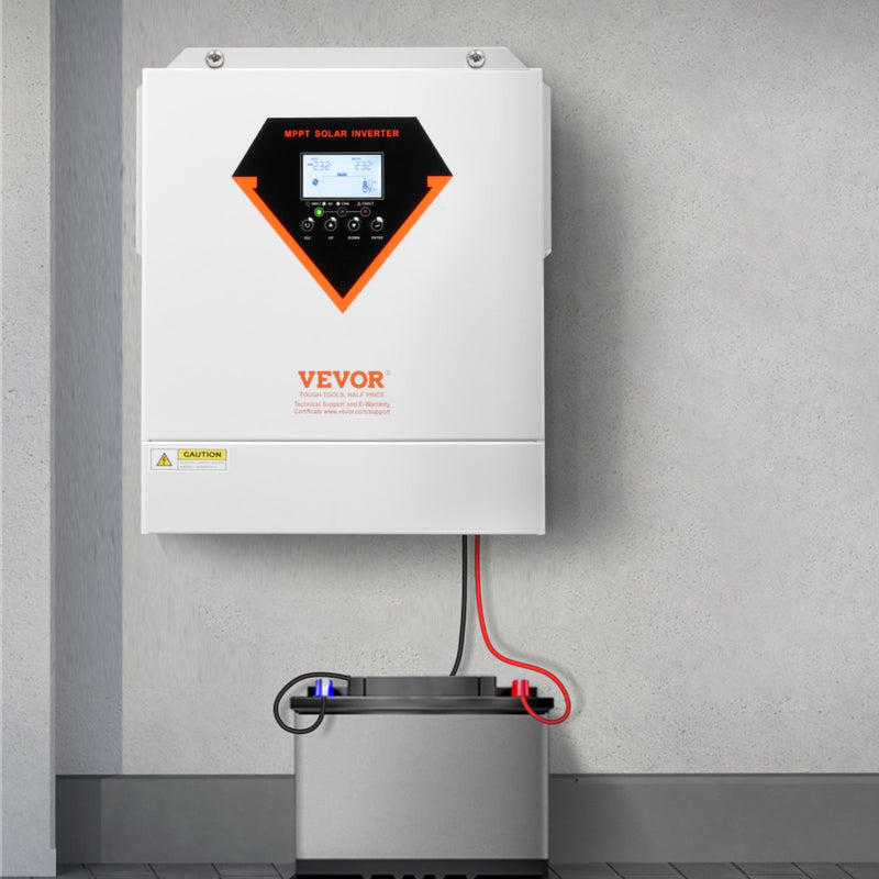 VEVOR Hybrid Solar Inverter 3500W Pure Sine Wave MPPT 100A Charger