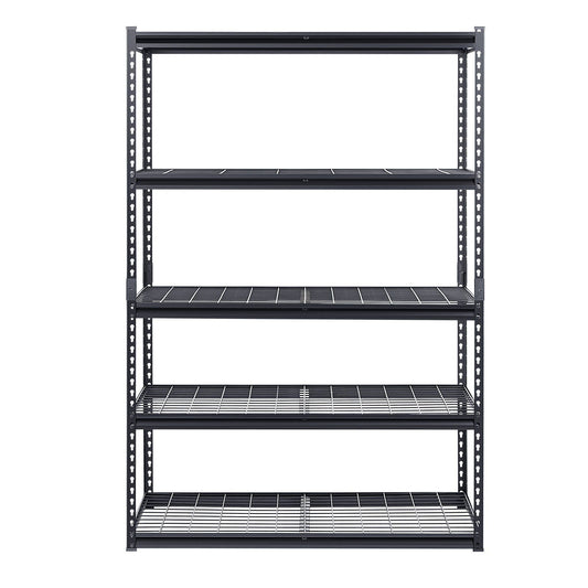 Storage Shelves, 1361 kg, 5 Tier Heavy Duty Garage Shelving, 609.6 x 1219.2 x 1828.8 mm Adjustable Metal Shelves for Industrial Shelving Unit Utility Shelf, for Kitchen, Warehouse, Basement