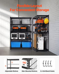 Heavy Duty 5 Tier Garage Shelves 1361kg 1829mm Industrial Metal