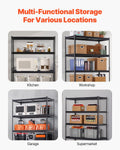 Heavy Duty 5 Tier Garage Shelves 1361kg 1829mm Industrial Metal