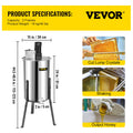 Stainless Steel Electric Honey Extractor 2 Frame Large