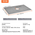 Shower Pan Kit 1219x1828mm 160mm Central Drain Lightweight EPS