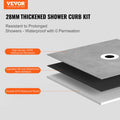 Shower Curb Kit 1524x965mm Central Drain Waterproof Pan