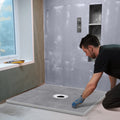Shower Curb Kit 1524x965mm Central Drain Waterproof Pan