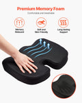 Memory Foam Seat Cushion Pressure Relief Office Car Travel Portable