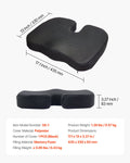 Memory Foam Seat Cushion Pressure Relief Office Car Travel Portable