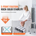 Shower Chair, Adjustable Height Shower Stool with Built-in Handles, Shower Seat for Inside Shower or Tub, Non-Slip Bench Bathtub Stool Seat for Elderly Disabled Handicap, 158.8 kg Capacity
