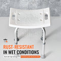 VEVOR Shower Chair Adjustable Height Non-Slip Bench Seat 158.8kg Capacity