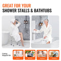 VEVOR Shower Chair Adjustable Height Non-Slip Bench Seat 158.8kg Capacity