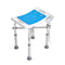 Shower Chair Adjustable Height Stool Crossbar 226.8kg Capacity