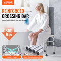 Shower Chair Adjustable Height Stool Crossbar 226.8kg Capacity