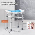 Shower Chair Adjustable Height Stool Crossbar 226.8kg Capacity