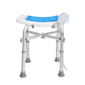 Shower Chair Adjustable Height Stool Crossbar 226.8kg Capacity