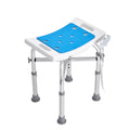 Shower Chair Adjustable Height Stool Crossbar 226.8kg Capacity