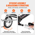 Bike Trailer Kids Double Seat 40kg 2-in-1 Stroller Foldable Orange
