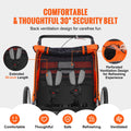 Bike Trailer Kids Double Seat 40kg 2-in-1 Stroller Foldable Orange