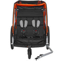 Bike Trailer 2-in-1 Toddler Double Seat 45kg Foldable Stroller