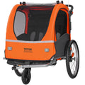 Bike Trailer 2-in-1 Toddler Double Seat 45kg Foldable Stroller