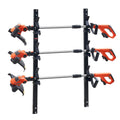 Weeder Trimmer Rack Holder 3-Place Lockable Trailer Open