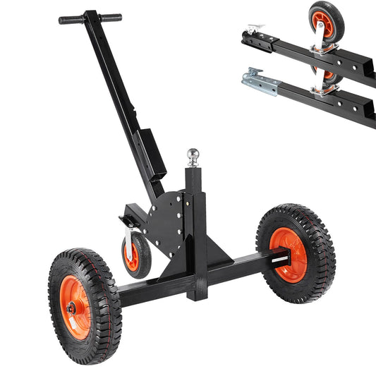 Trailer Dolly, 1500lbs Tongue Weight Capacity, 2 in 1 Trailer Mover with 2 in Ball, 16 in Pneumatic Tires and Universal Wheel, Portable Tow Dolly for Moving Car RV Trailer
