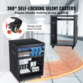 12U AV Rack Stand 136kg Capacity Lockable Casters Audio Video