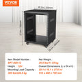 12U AV Rack Stand 136kg Capacity Lockable Casters Audio Video