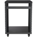 12U AV Rack Stand 136kg Capacity Lockable Casters Audio Video