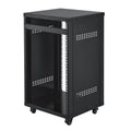 16U AV Rack 90.7kg Lockable Caster Wheels Audio Video Equipment