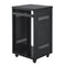 16U AV Rack 90.7kg Lockable Caster Wheels Audio Video Equipment