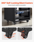 16U AV Rack 90.7kg Lockable Caster Wheels Audio Video Equipment