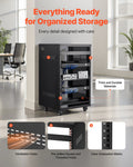 16U AV Rack 90.7kg Lockable Caster Wheels Audio Video Equipment